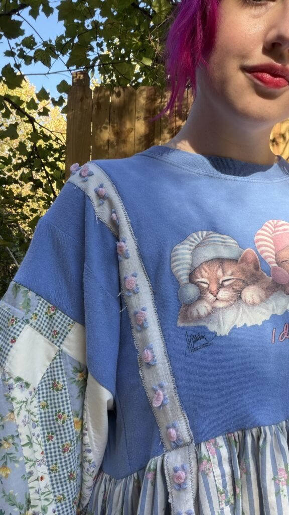 patchwork puppy kitty dress